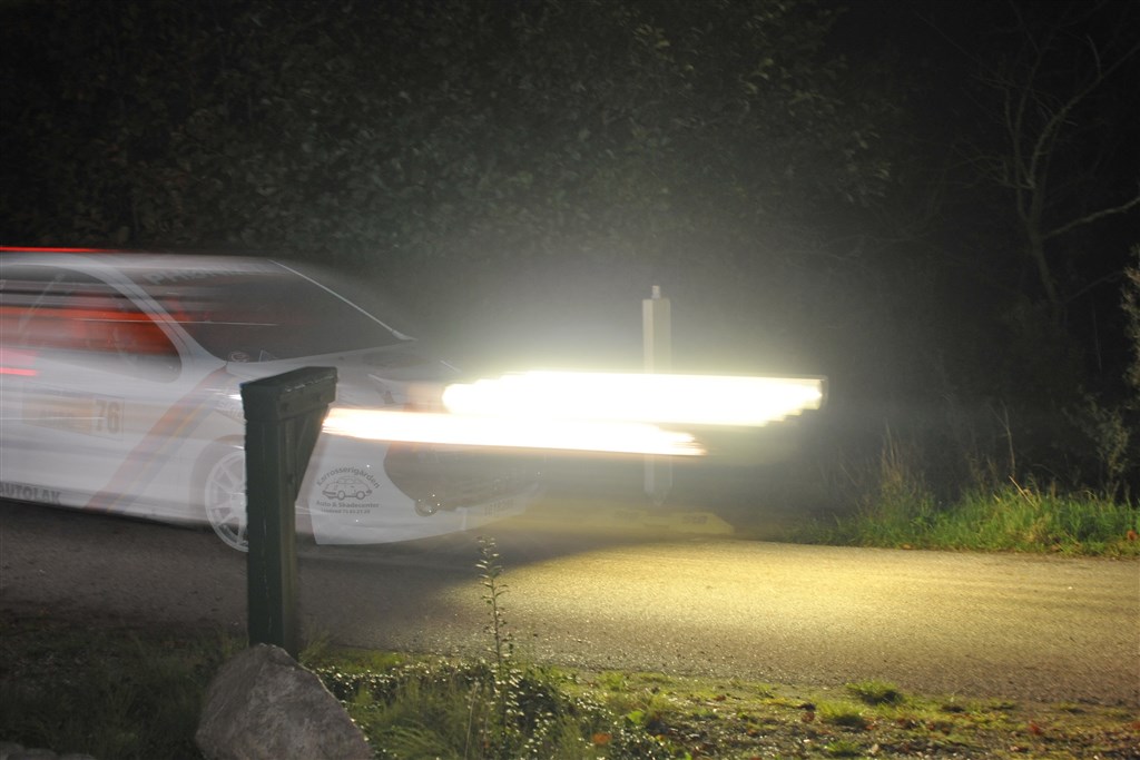 Lygteføringen bliver vigtig for rallyholdene fredag aften, hvor fire af de 13 hastighedsprøver i Rally Stoholm skal køres efter mørkets frembrud.
(Foto: Morten Alstrup)